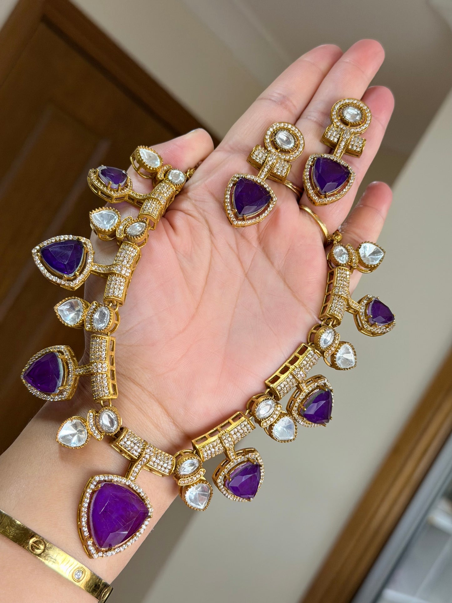 Premium moissanite necklace set
