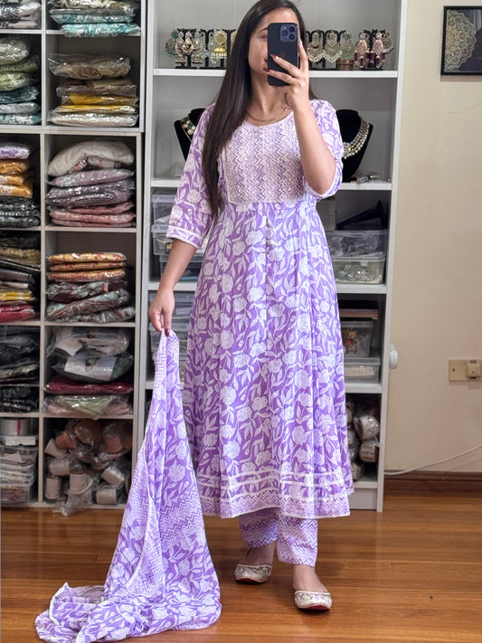 PURE COTTON ANARKALI SUIT
