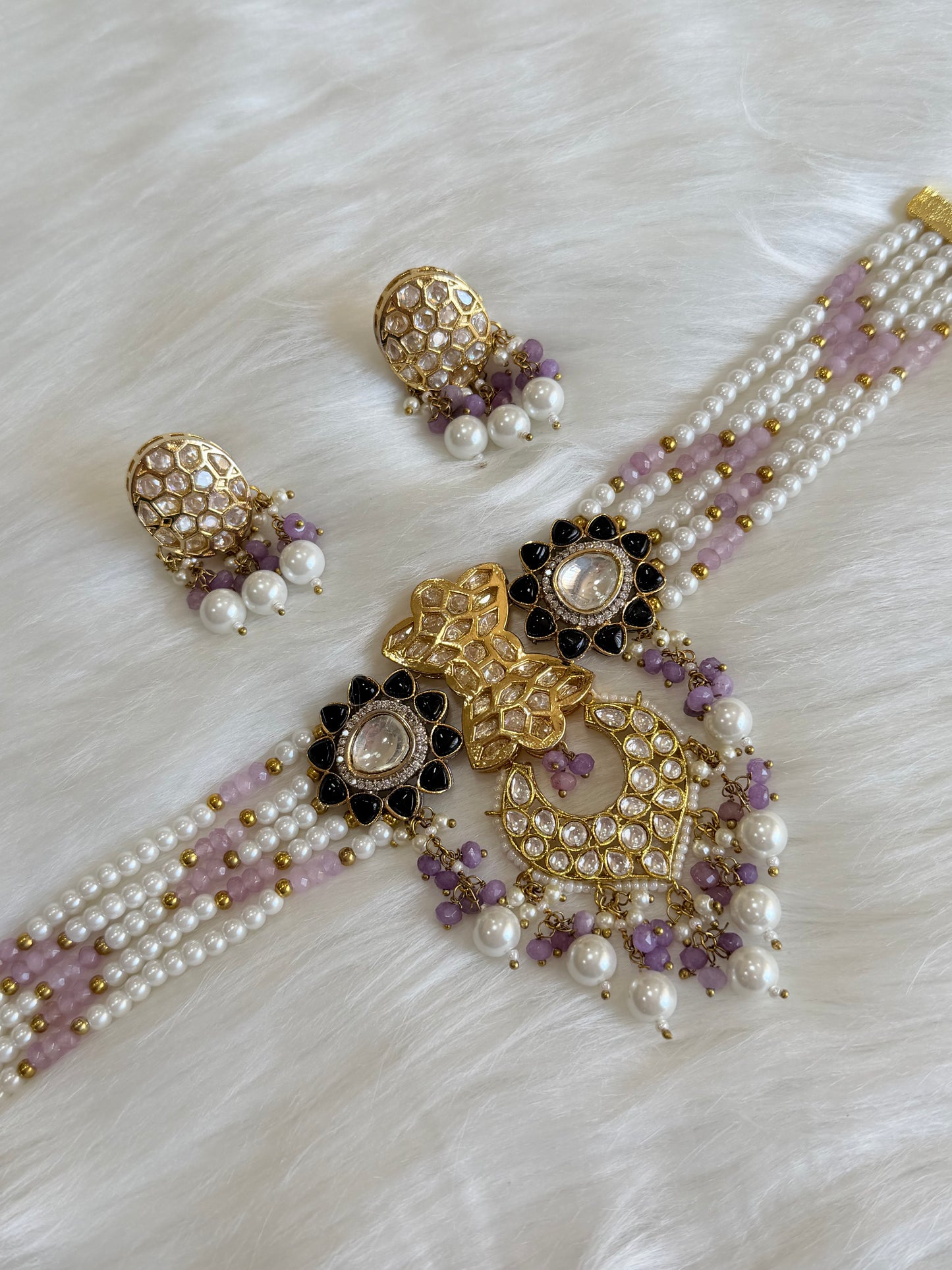 Premium polki kundan chokar set