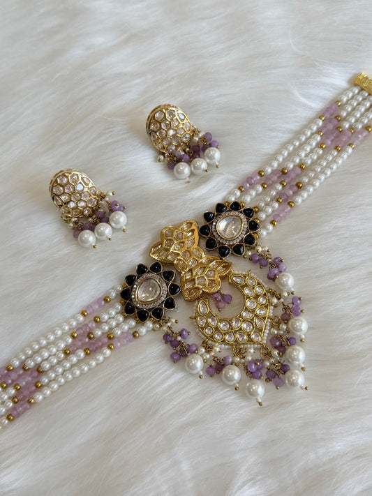 Premium polki kundan chokar set