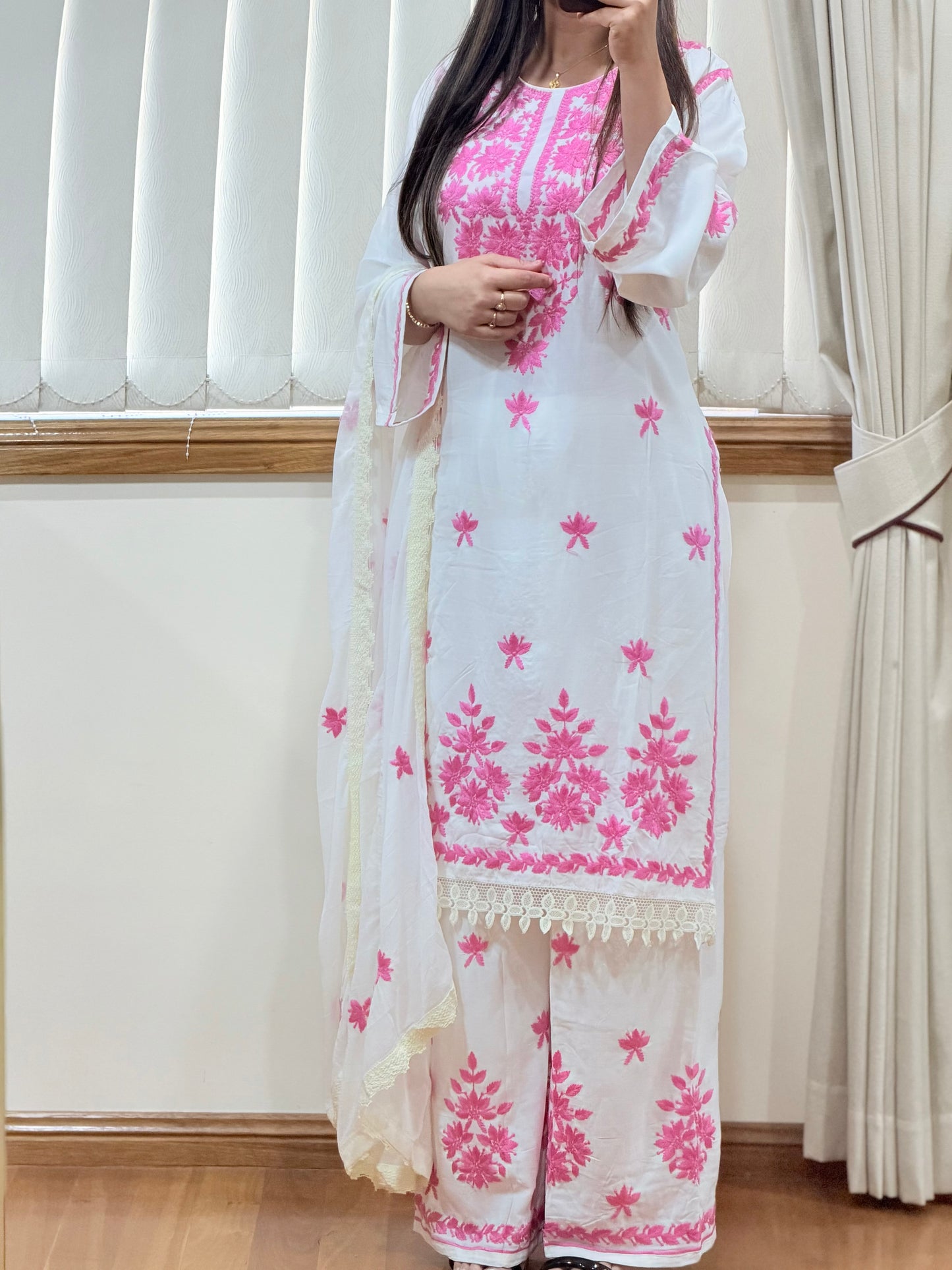 Heavy Lucknowi Work Rayon Suit