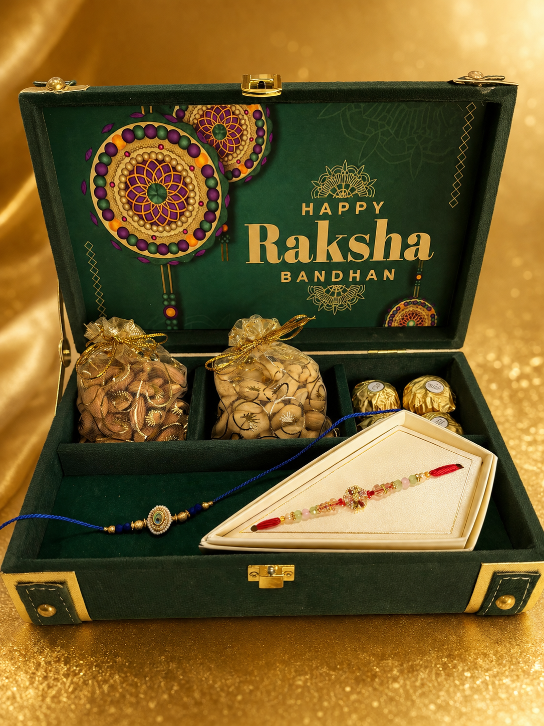Velvet rakhi hamper
