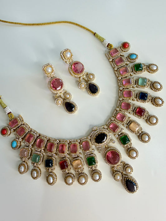 Premium moissanite necklace set