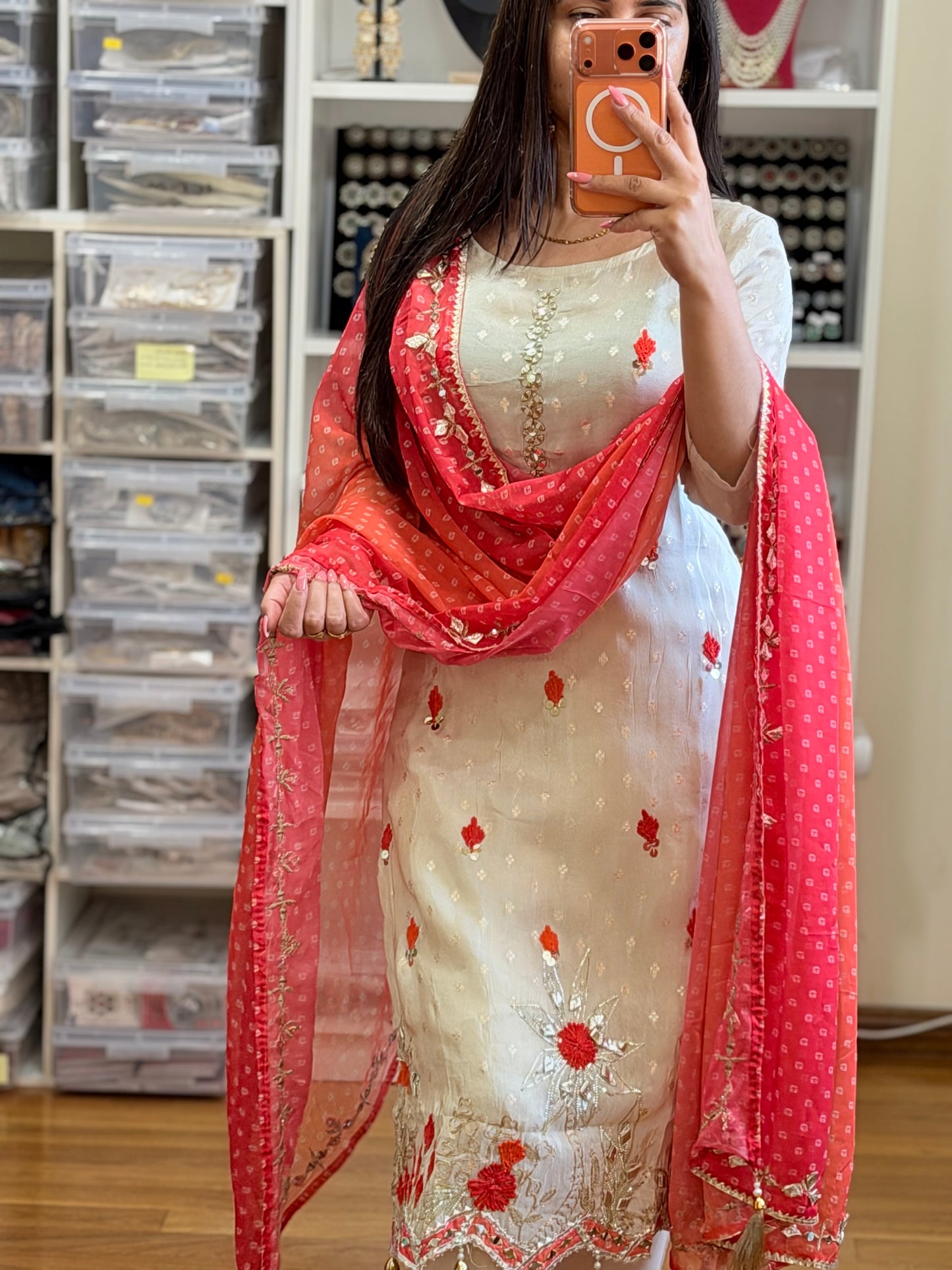Elegant Handcrafted Shimar Jacquard Suit Set