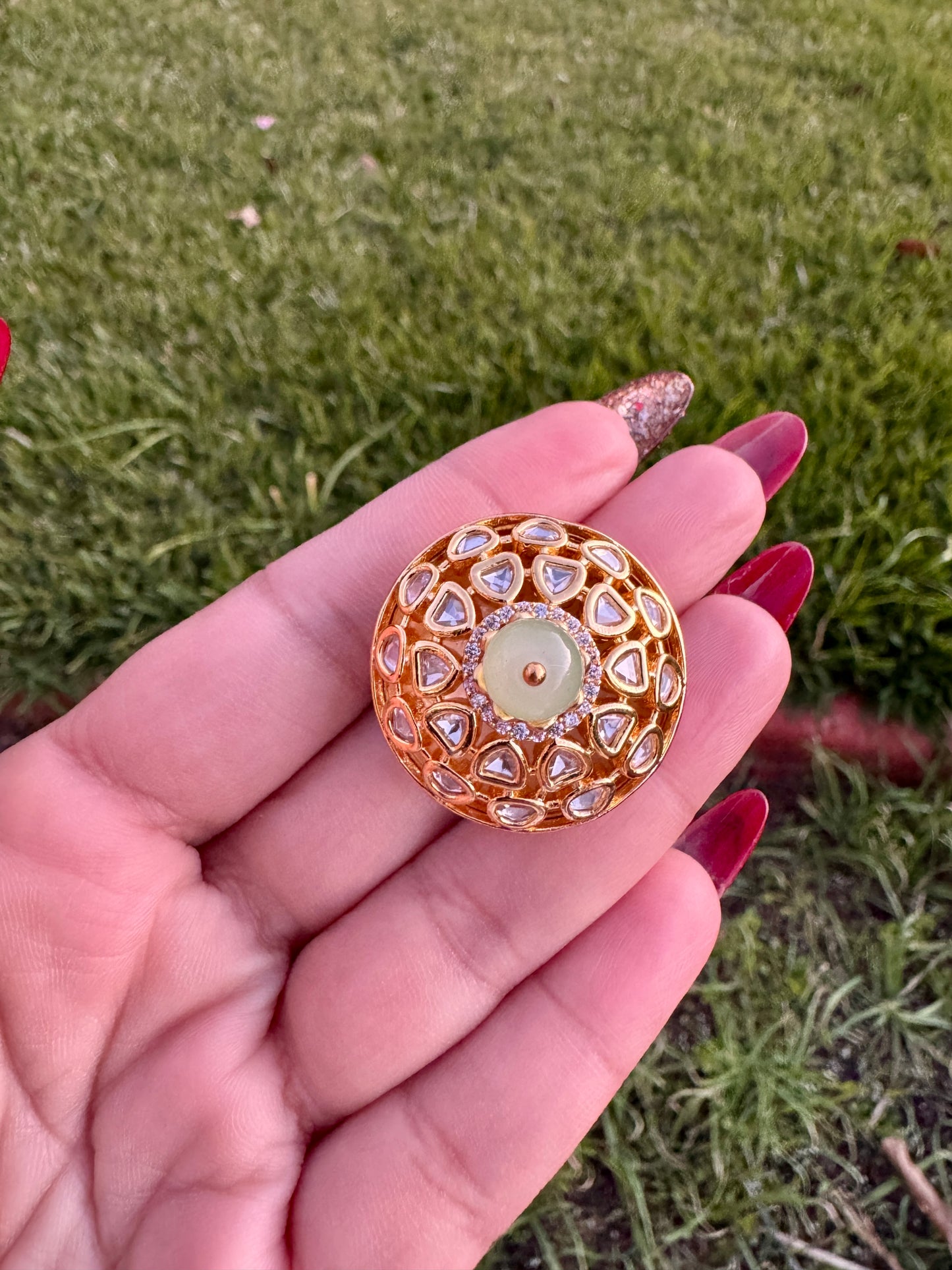 22kt gold plated tyani inspired ring( Adjustable)