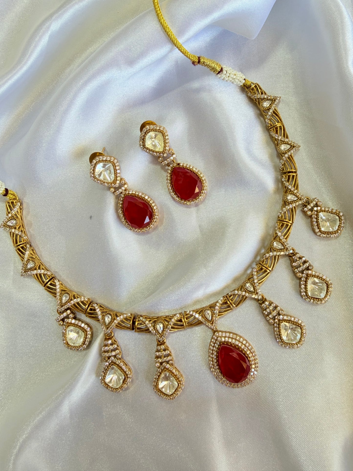 Premium moissanite necklace set