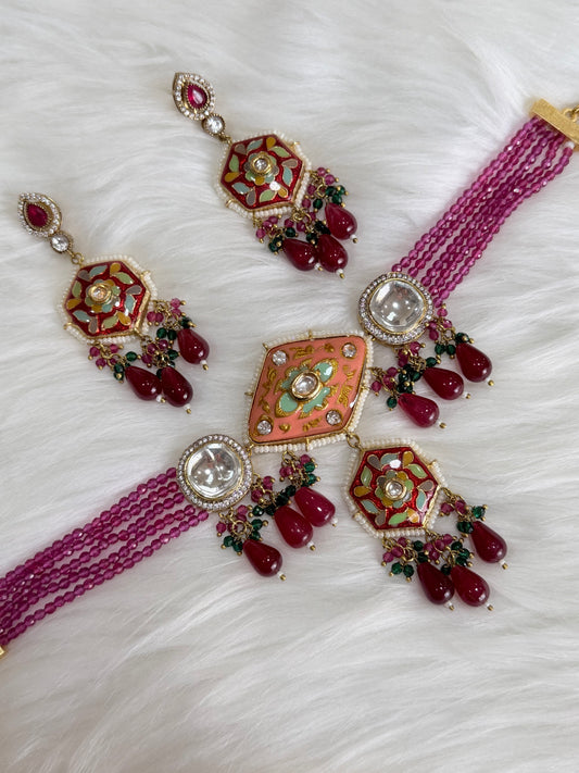 Premium kundan chokar set