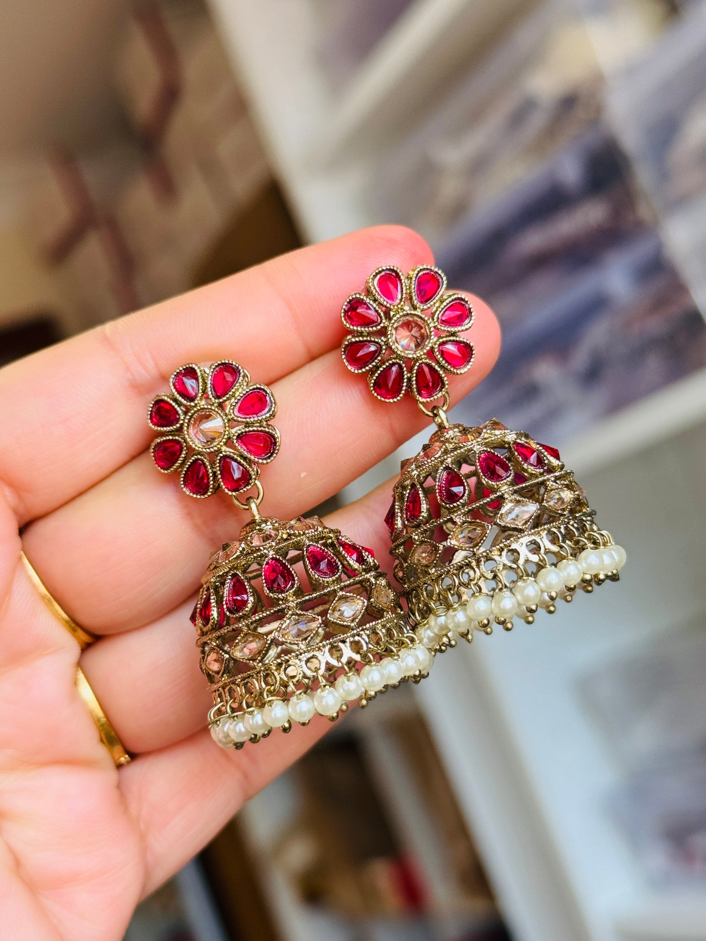 Small Polki jhumki