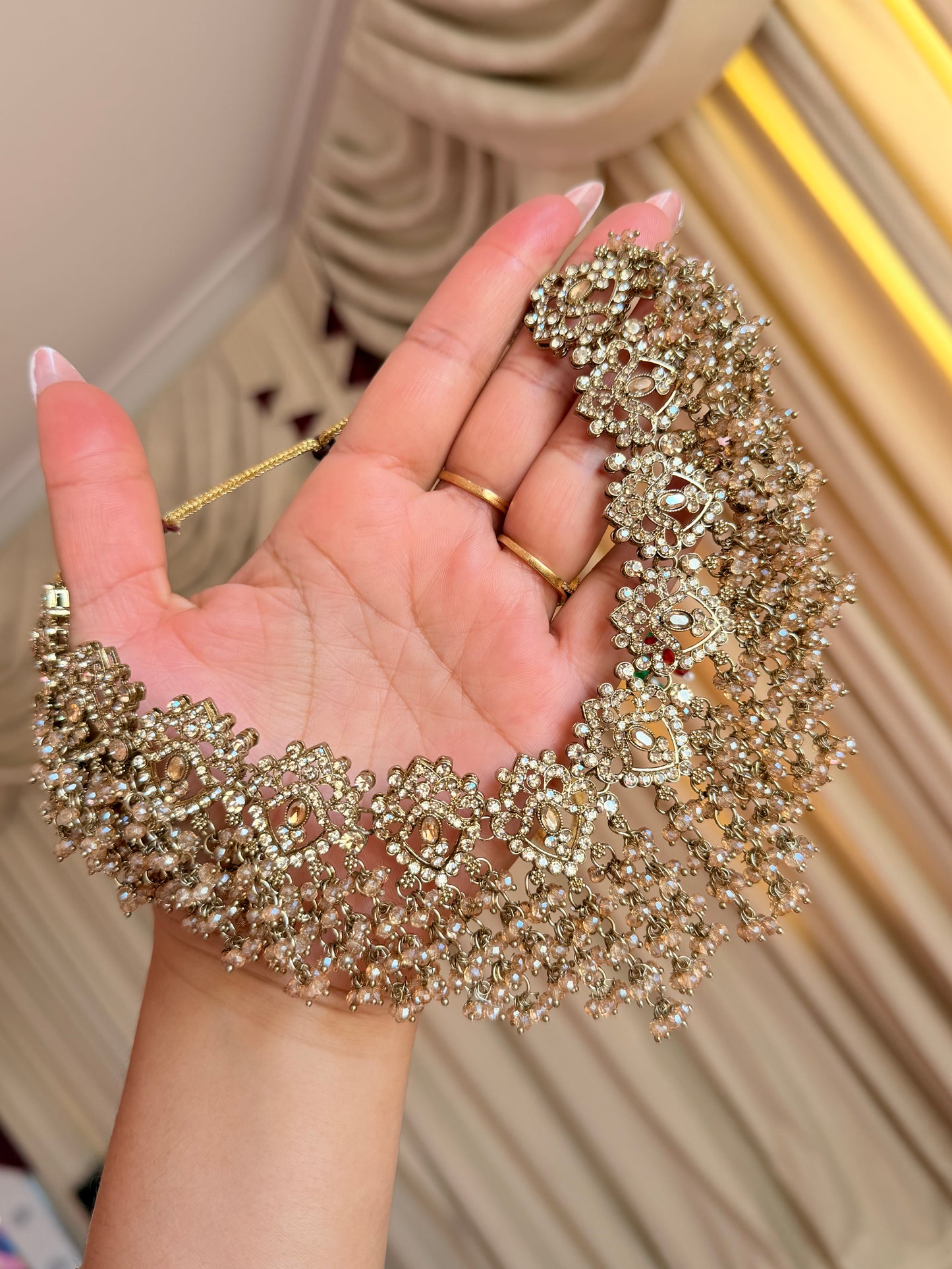 Heavy Polki necklace set
