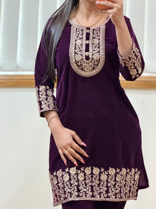 Velvet cord set