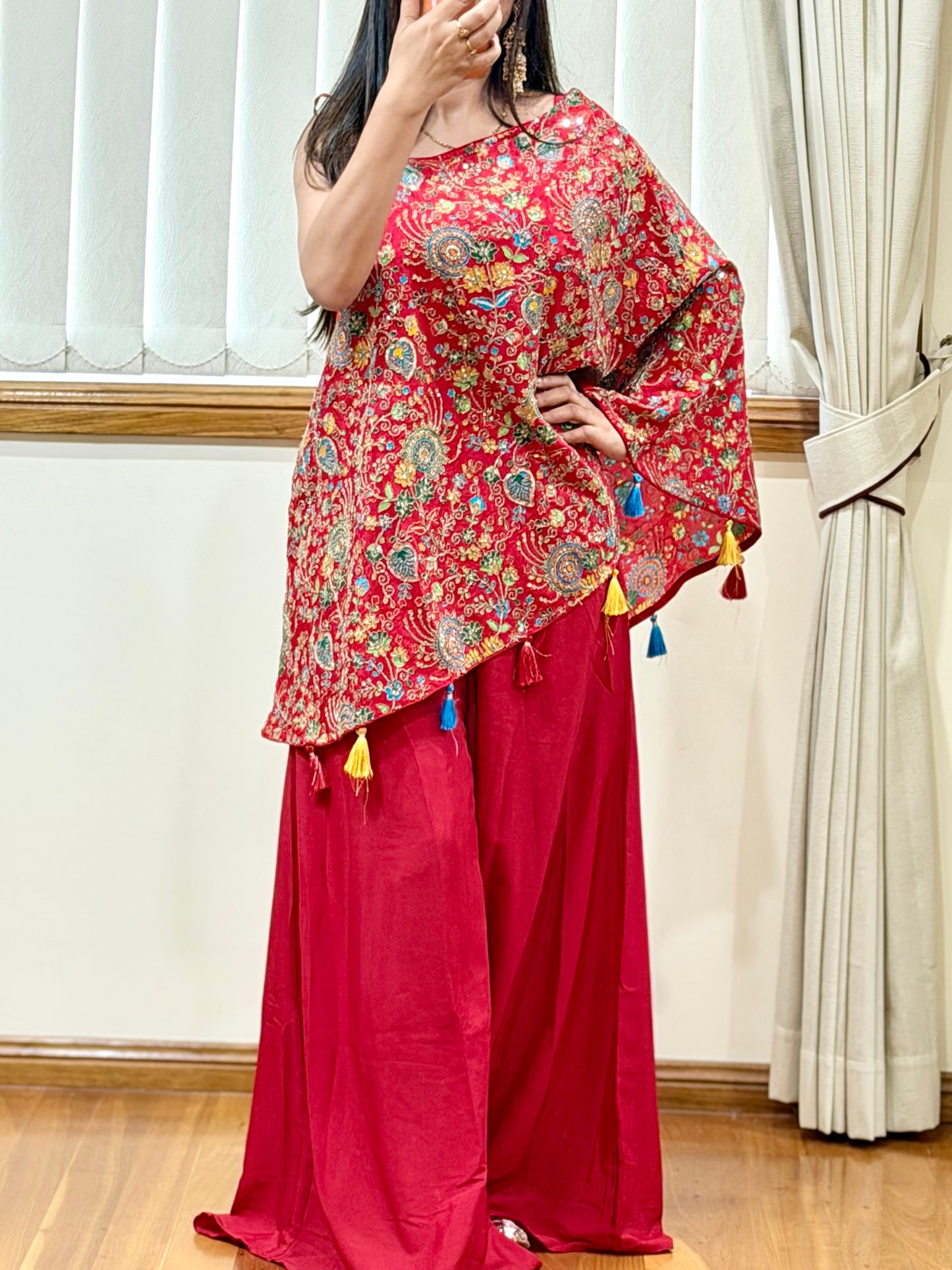 Premium Viscose Natural Crepe dress ( Ready size 42 margin upto 44)