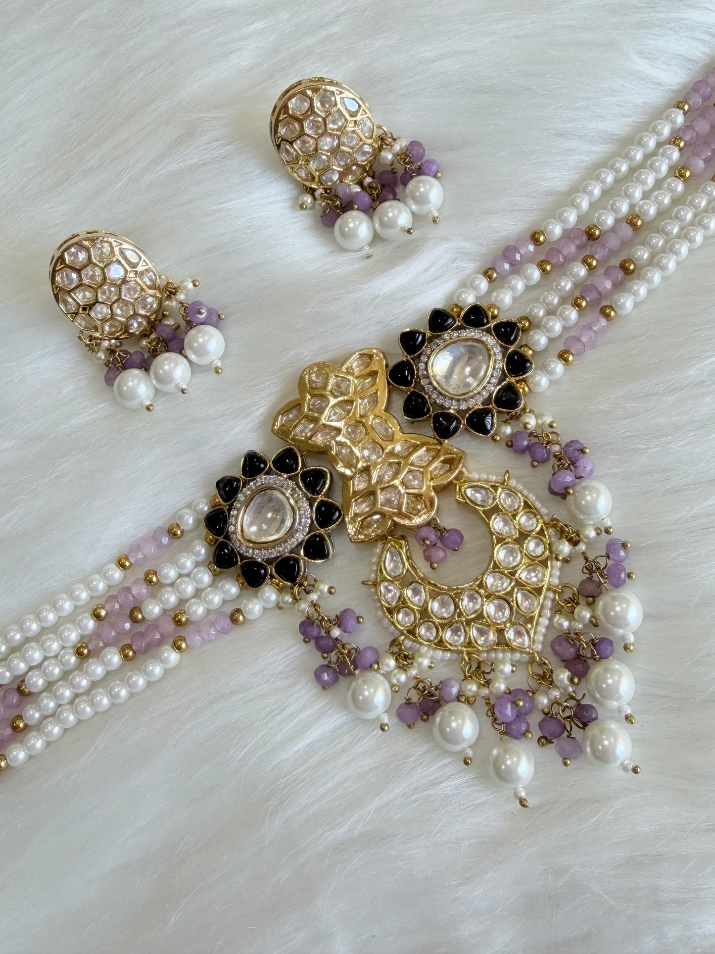 Premium polki kundan chokar set