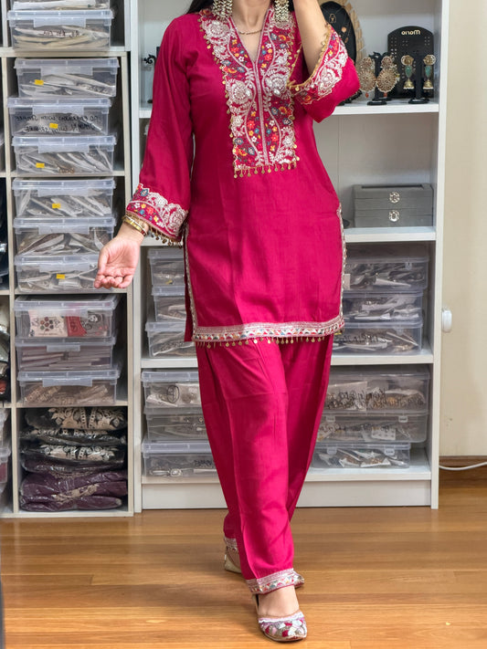 Premium Cotton Designer Co-Ord Set with Elegant Work