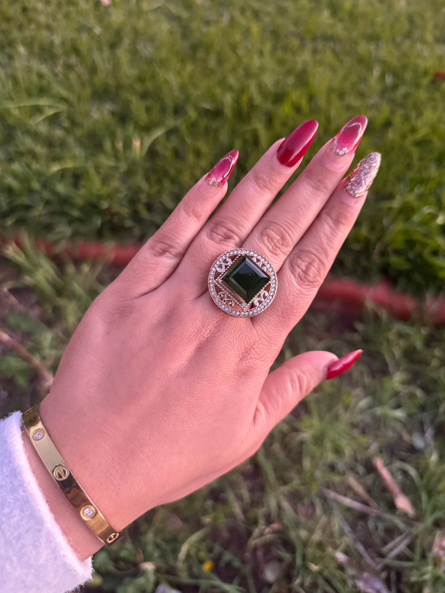 Polki ring (Adjustable)
