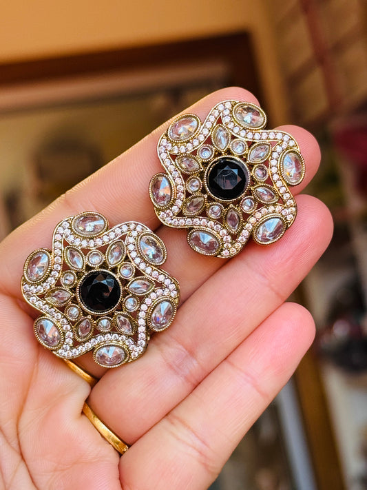 Oversized polki studs