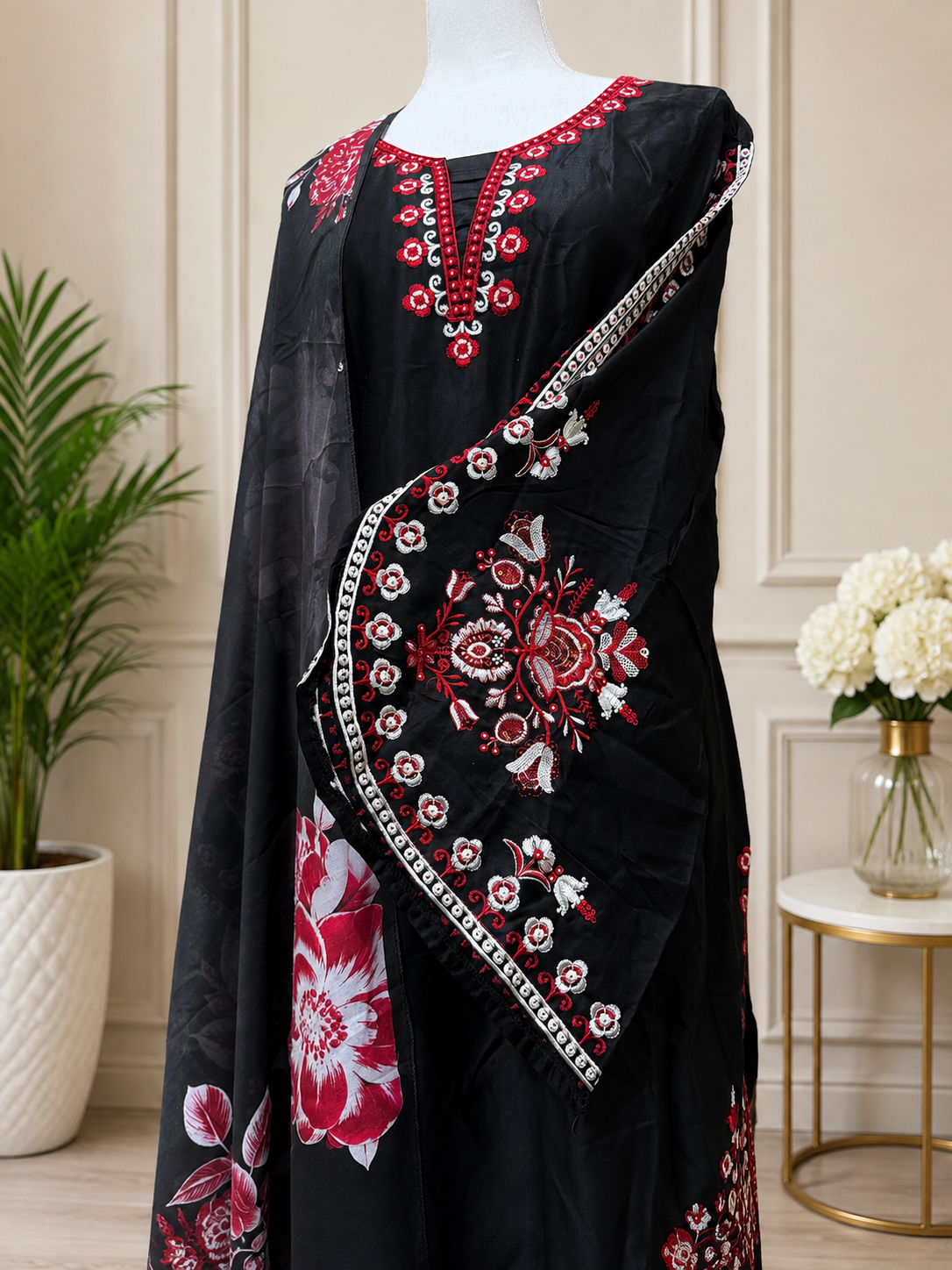 Premium Heavy Rayon Embroidered Suit Set