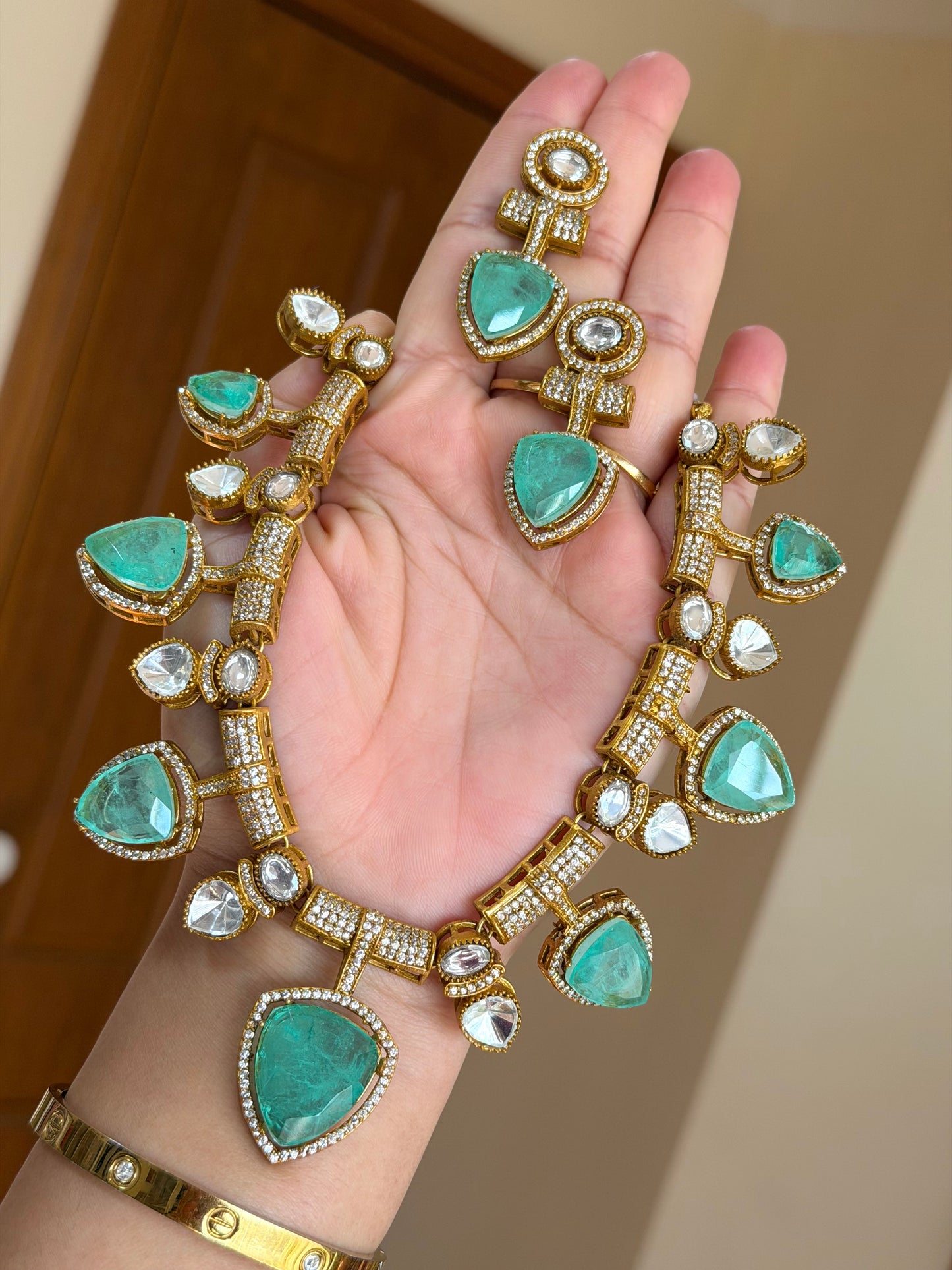 Premium moissanite necklace set