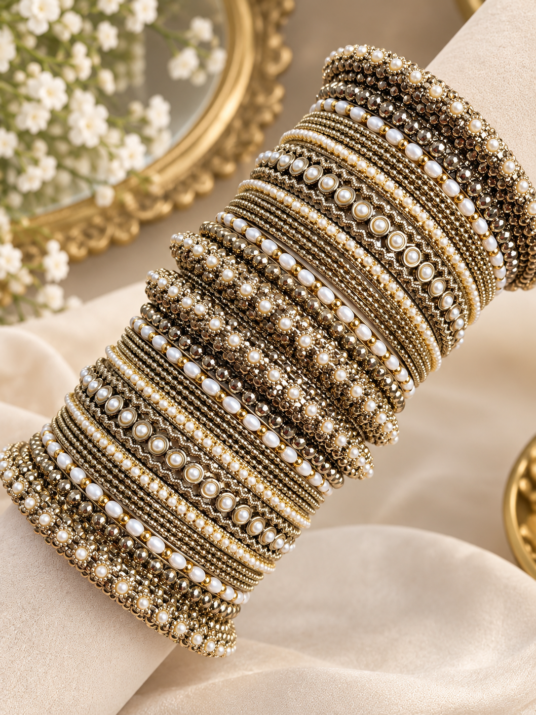 Golden bangles set