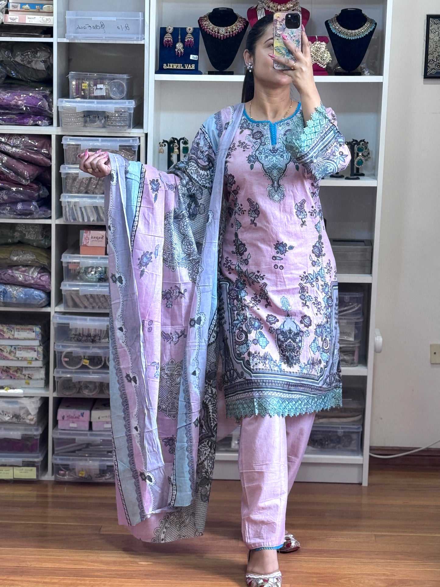 HEAVY LAWN COTTON KARACHI PRINT SUIT