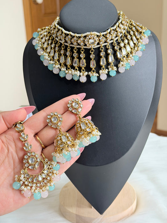 Kundan necklace set