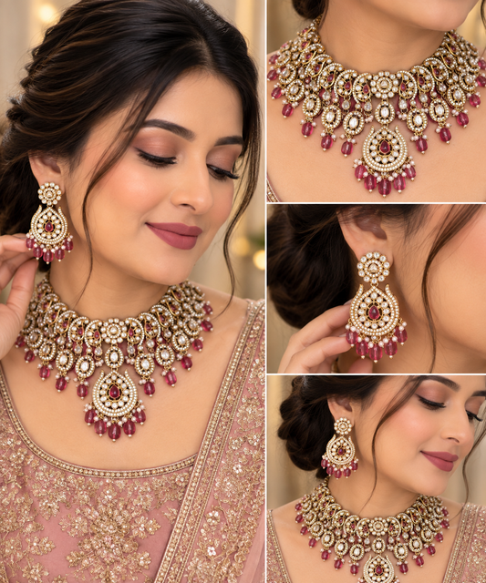 Kundan necklace set