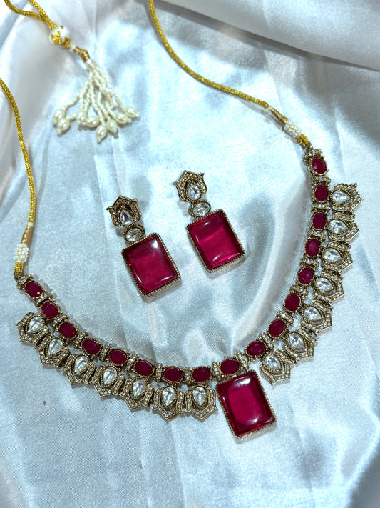 Premium kundan necklace set