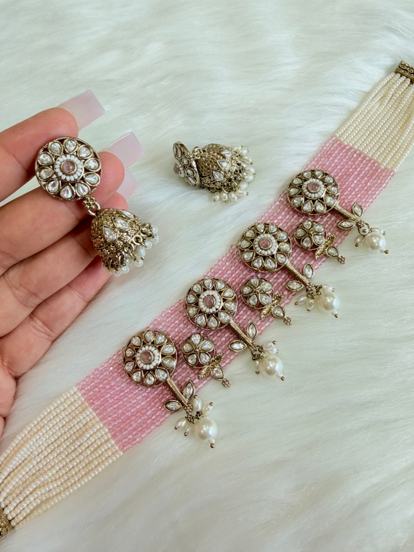 Premium kundan chokar set