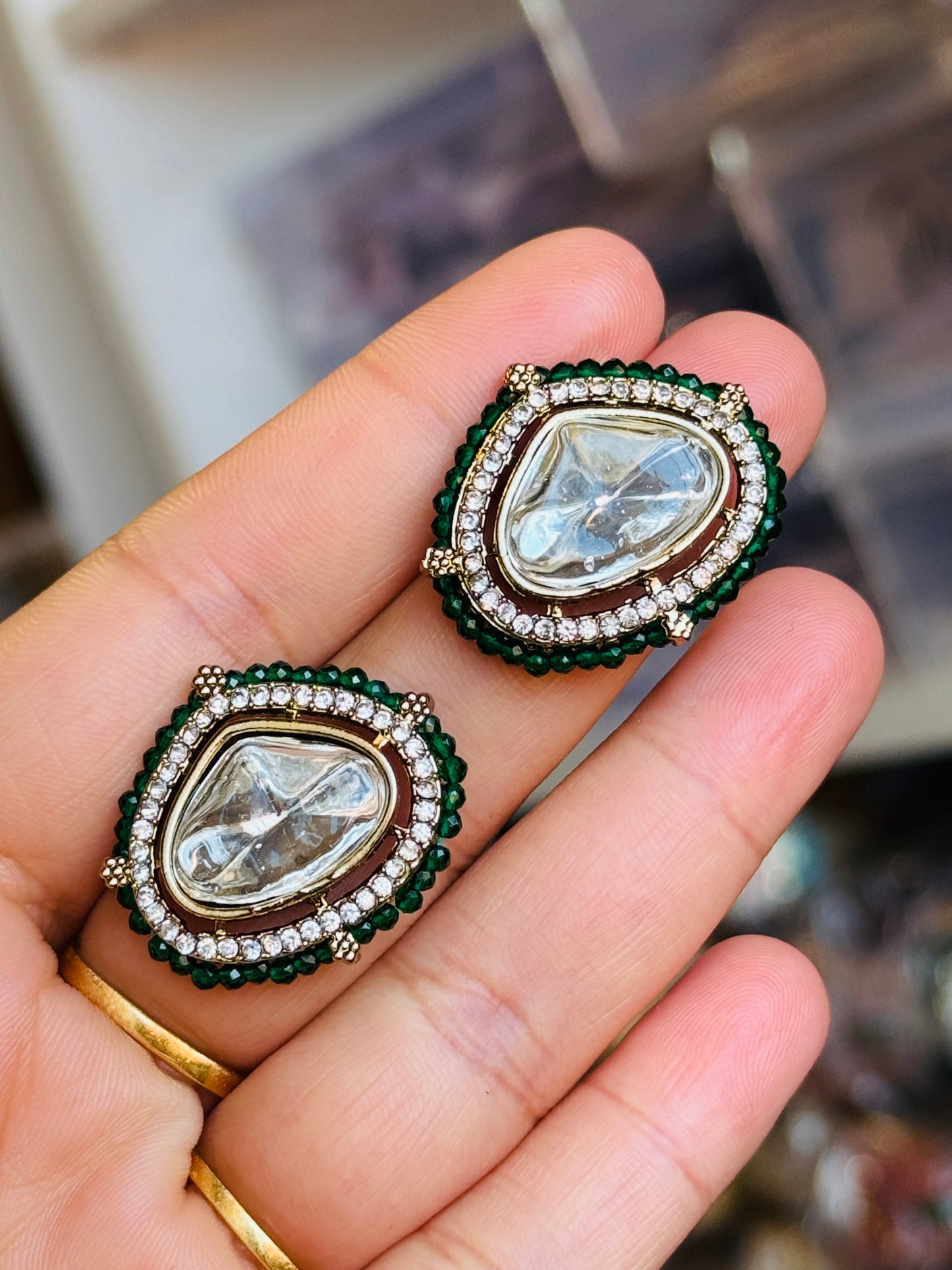 Kundan studs