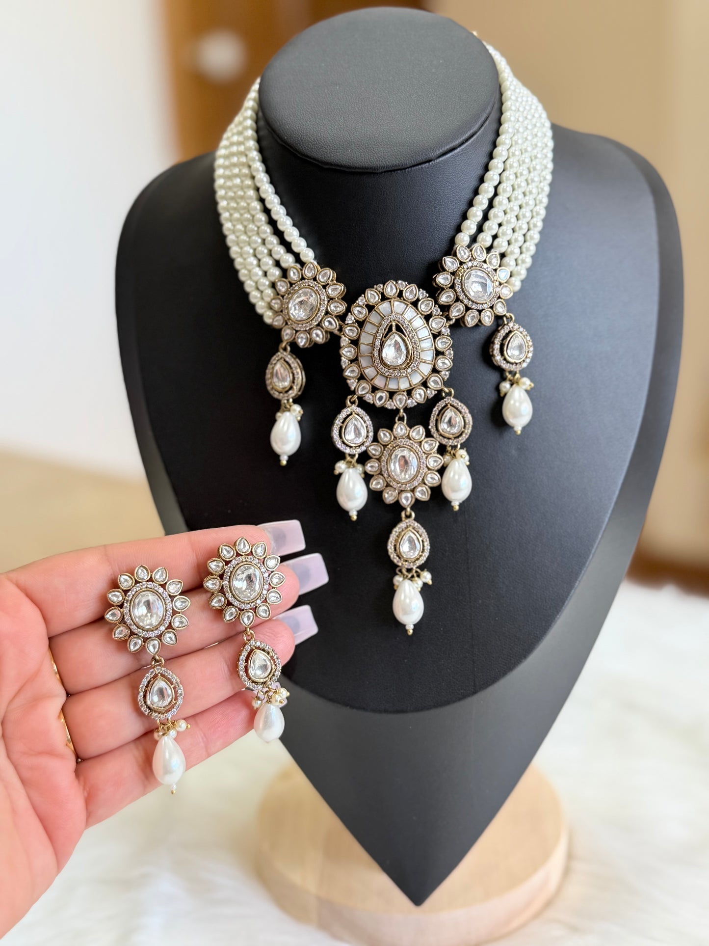 Premium kundan necklace set