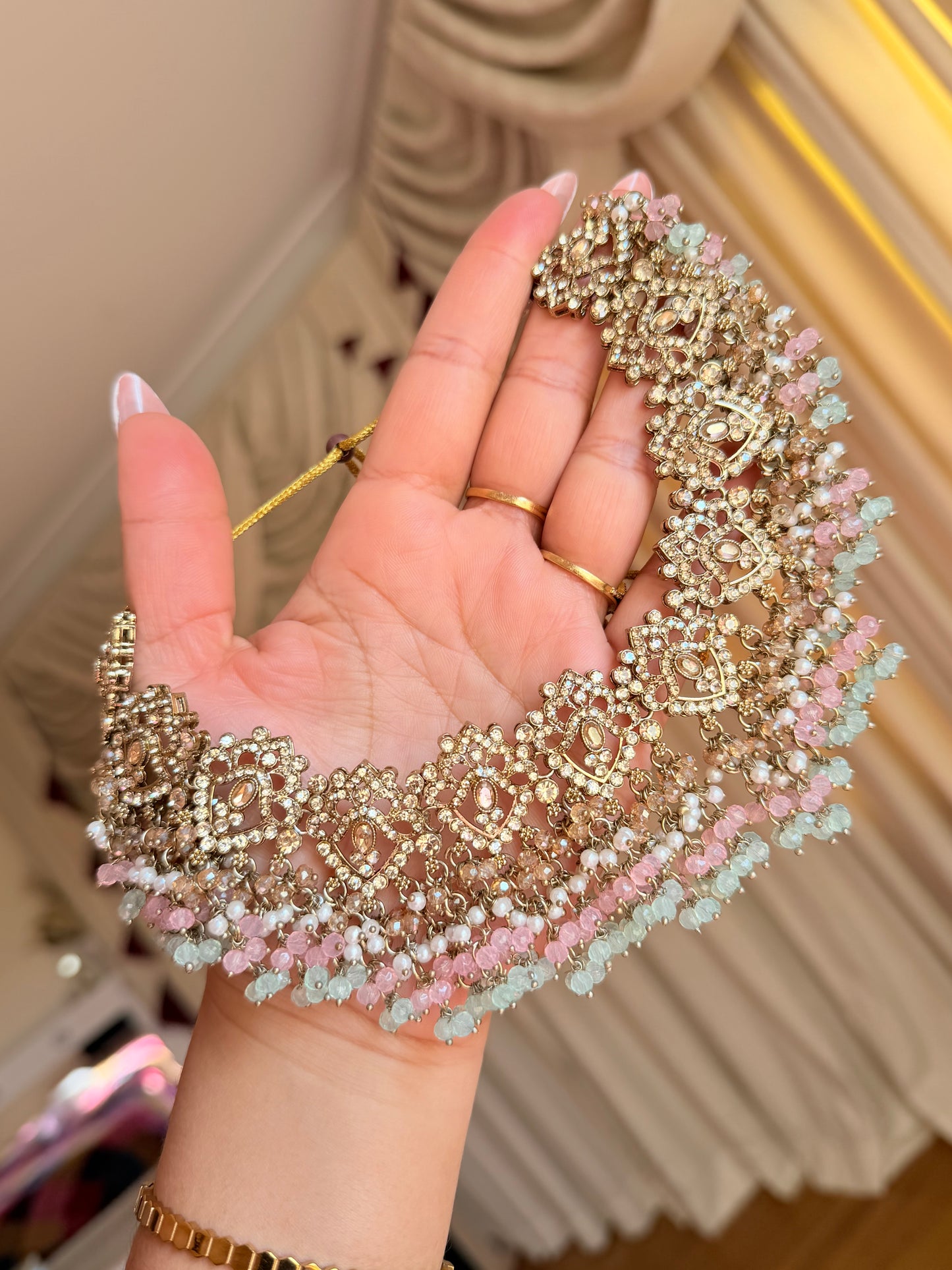 Heavy Polki necklace set