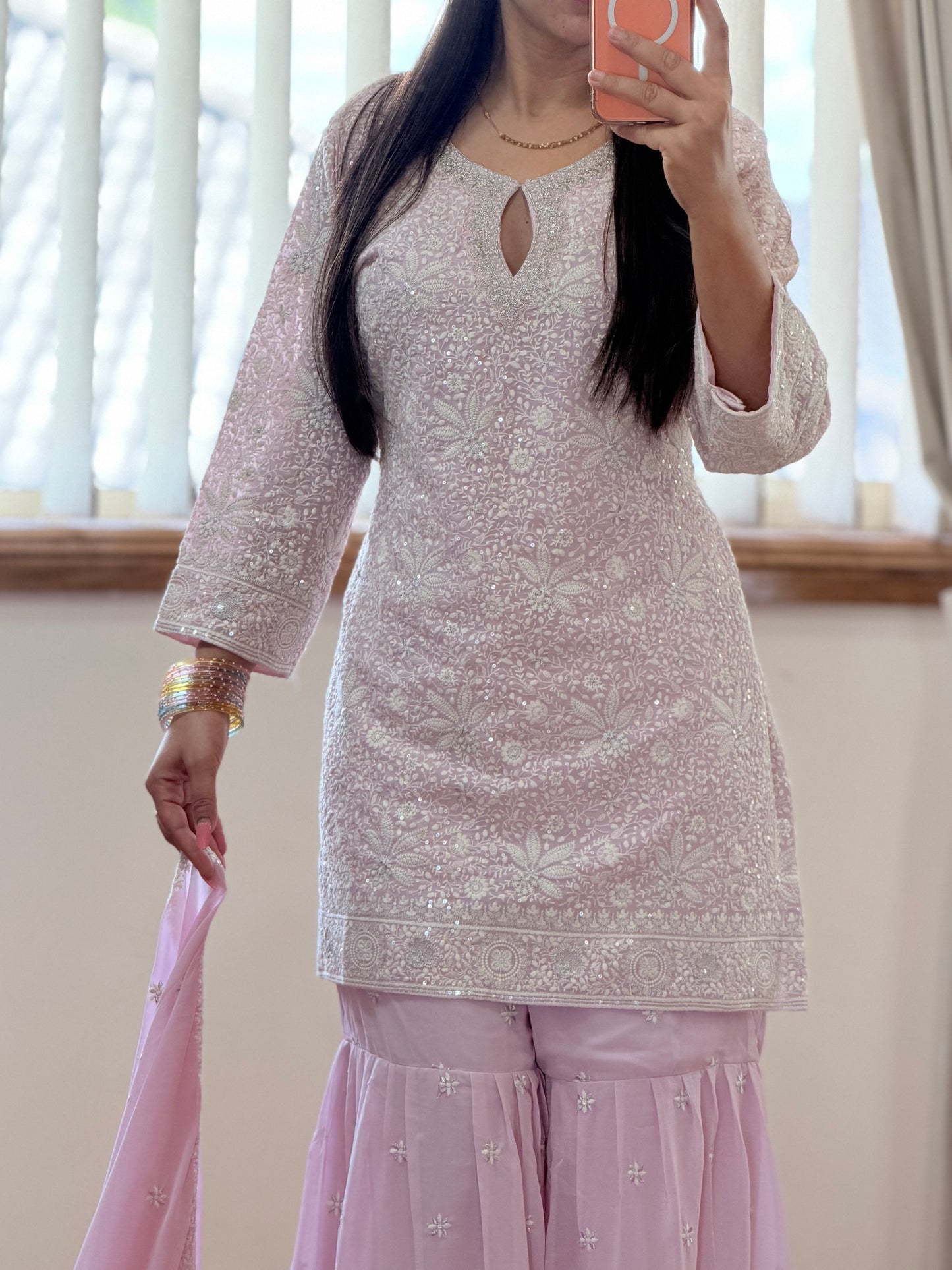 Premium Georgette Heavy Work Sharara Set
