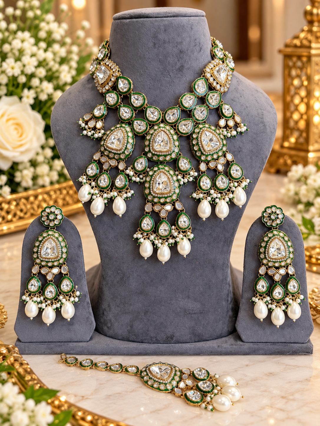 Kundan necklace set