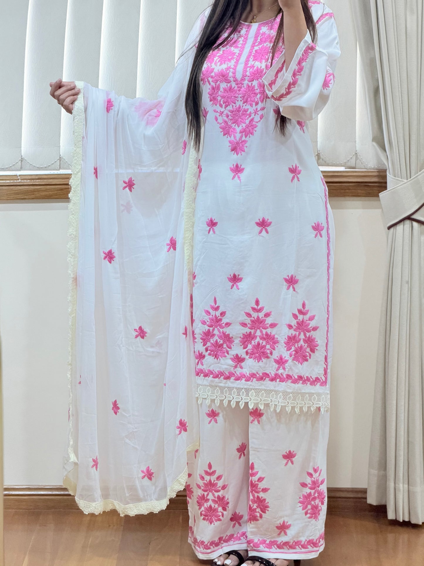 Heavy Lucknowi Work Rayon Suit