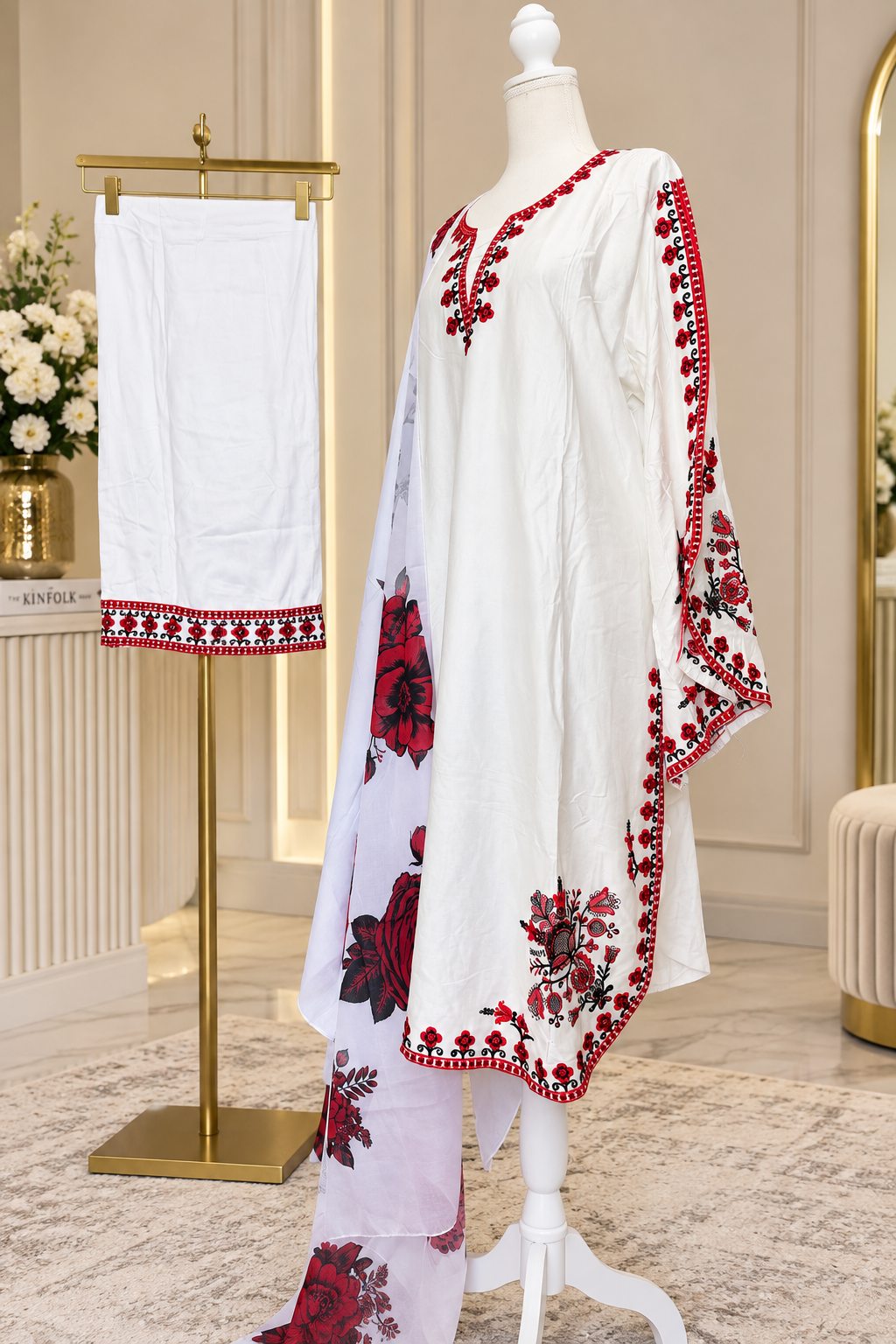 Premium Heavy Rayon Embroidered Suit Set