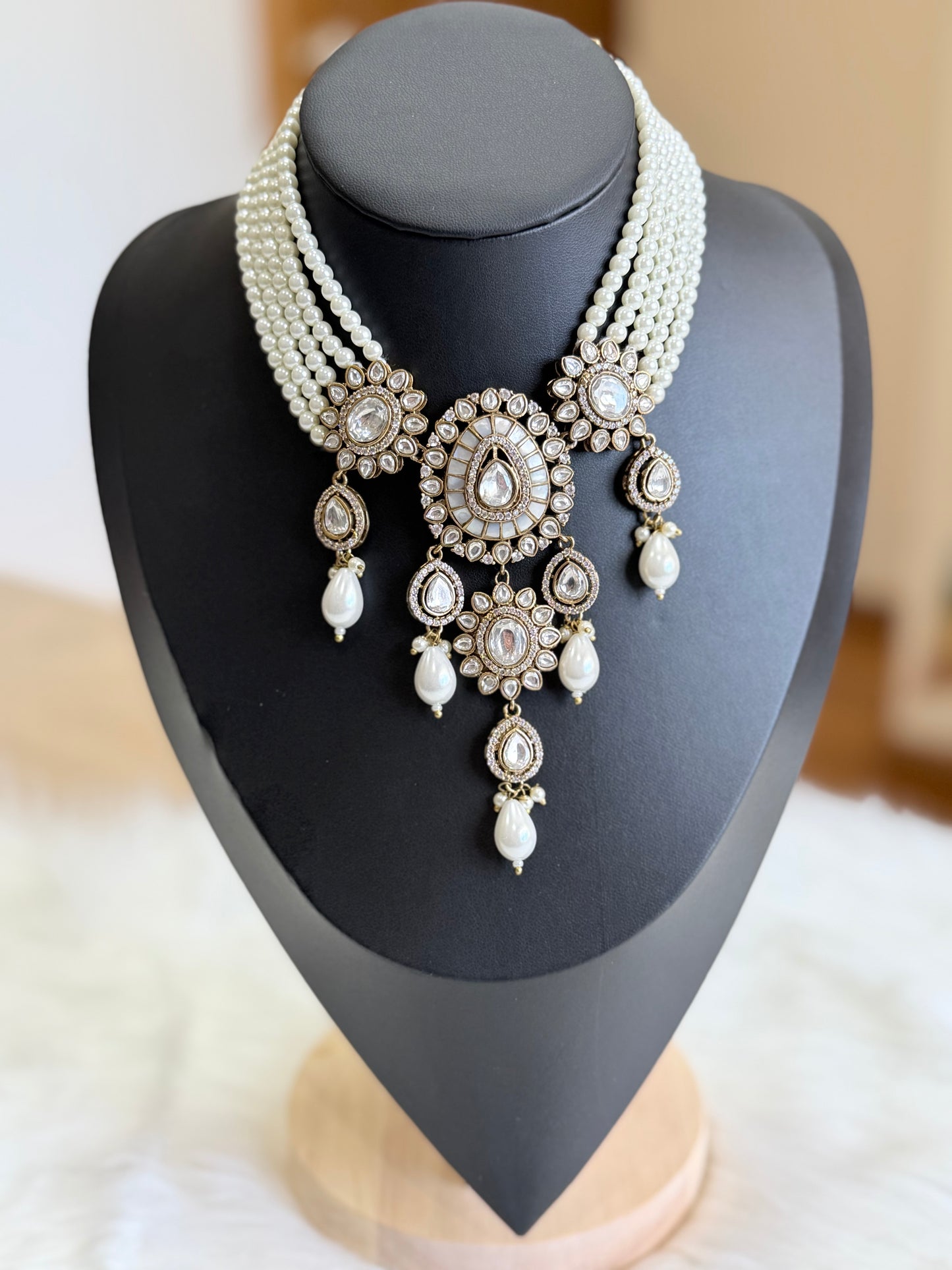 Premium kundan necklace set