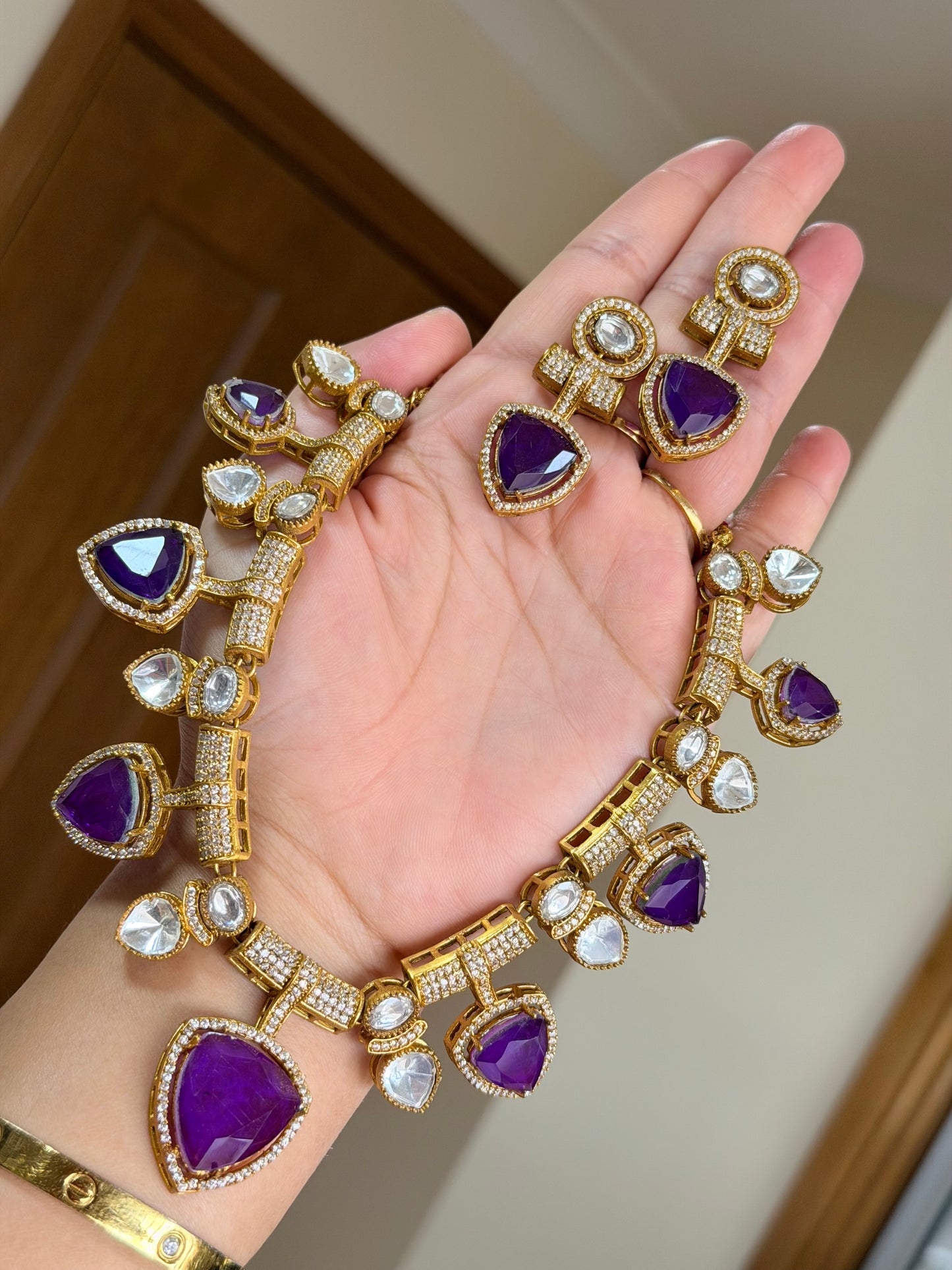 Premium moissanite necklace set