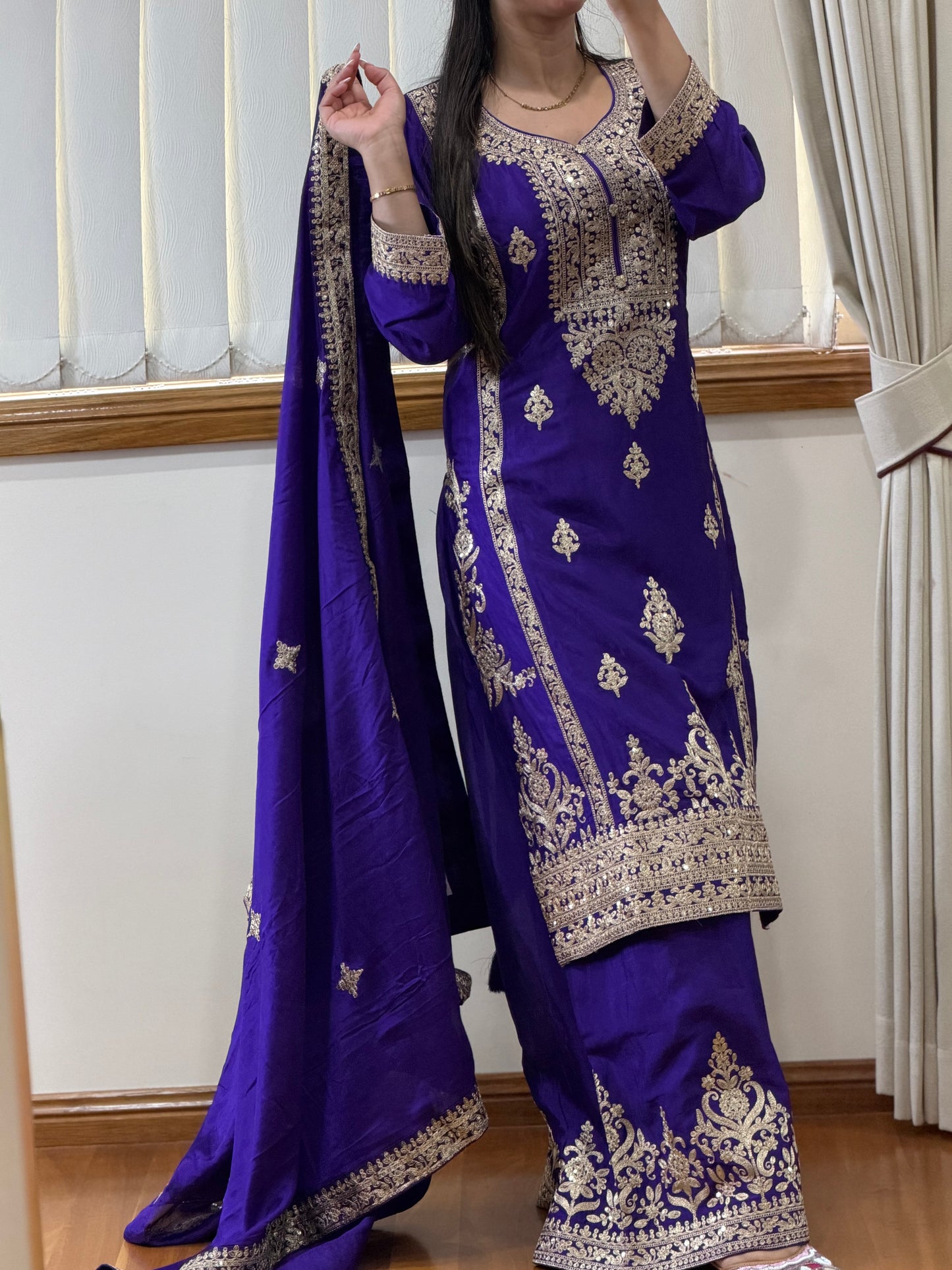 💜 Premium Purple Suit Set 💜        Note: Actual color is Purple. It may appear Blue in photos due to camera and lighting.
