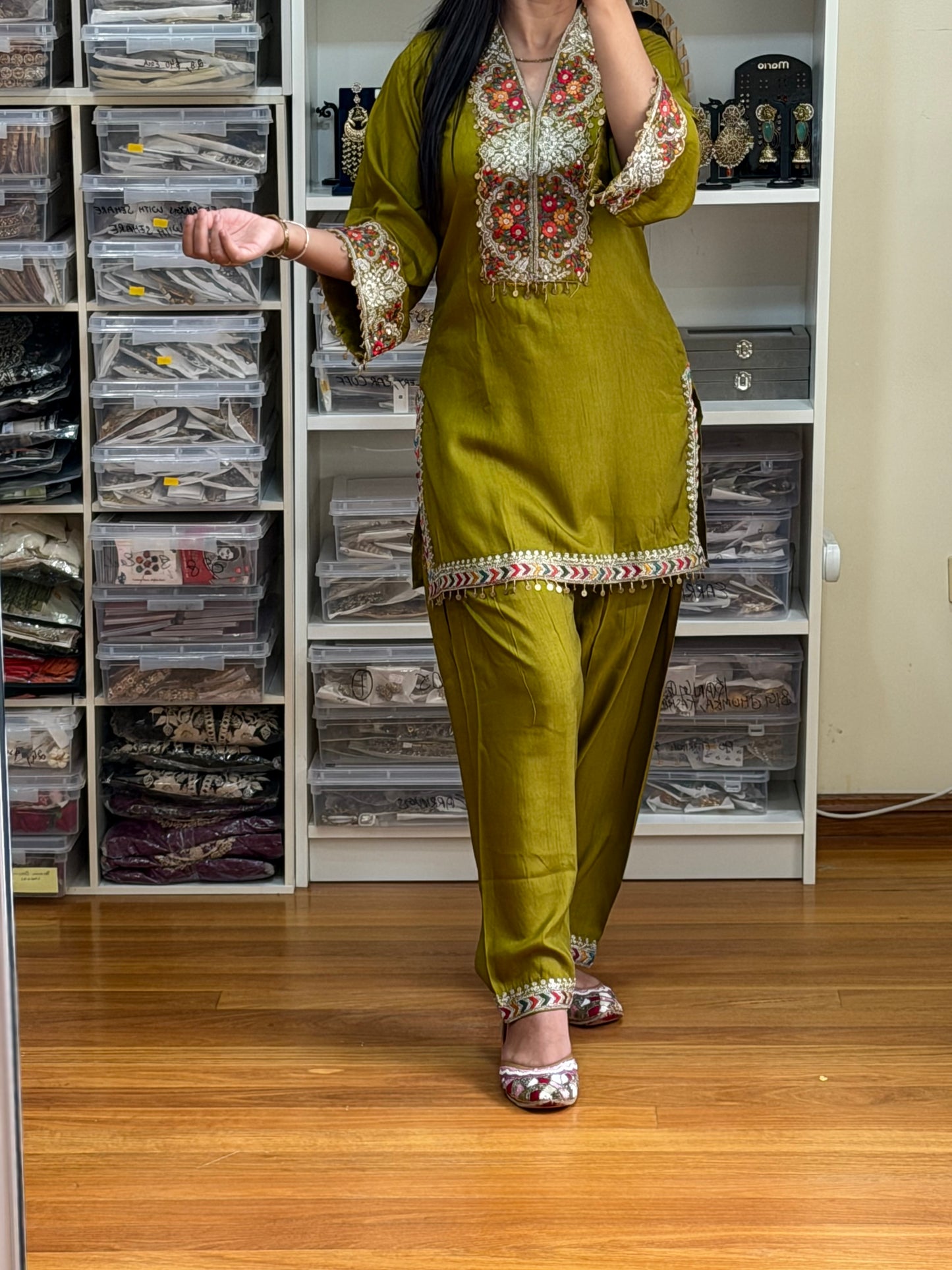 Premium Cotton Designer Co-Ord Set with Elegant Work