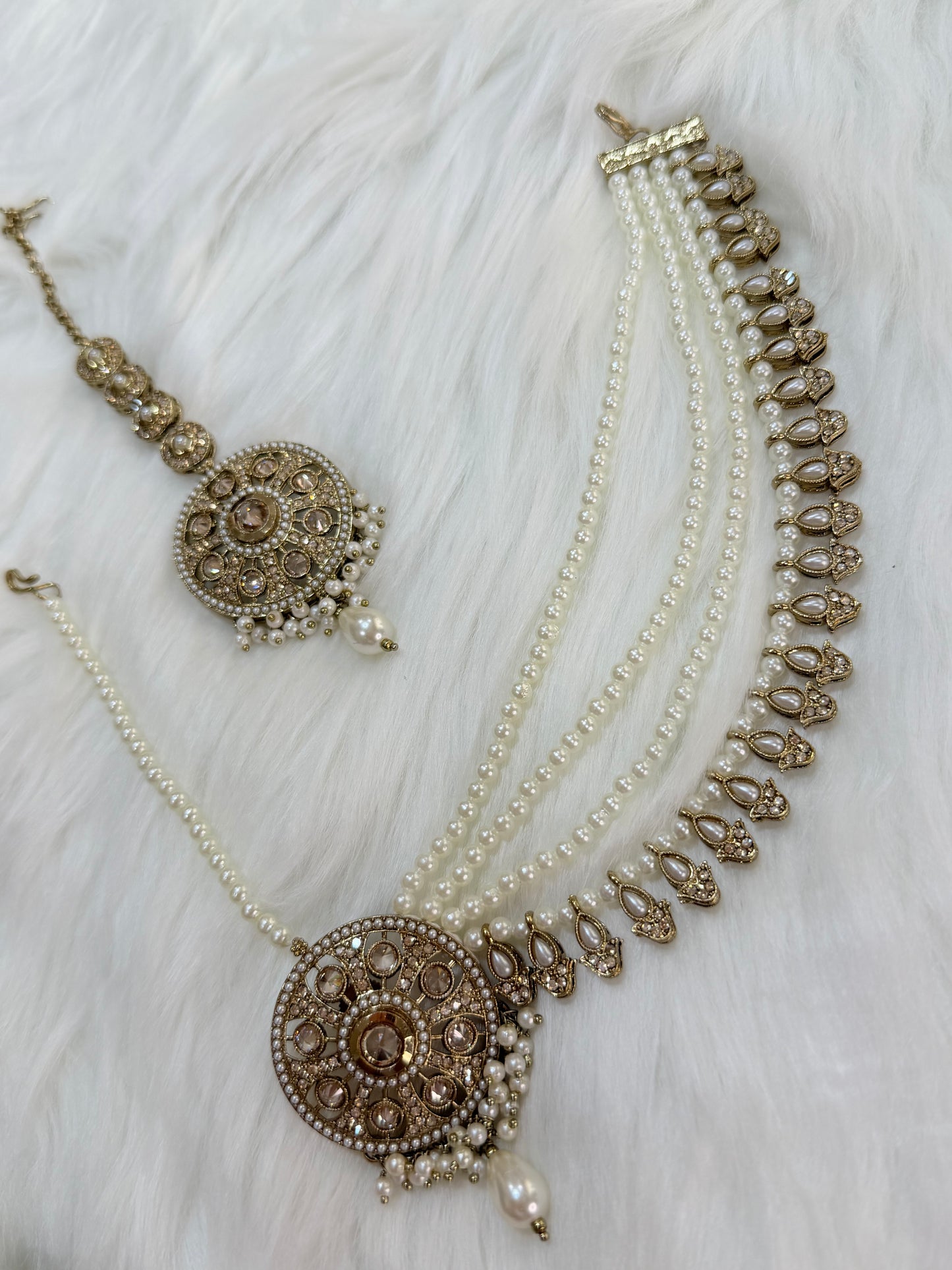 Polki earrings with attached sehare