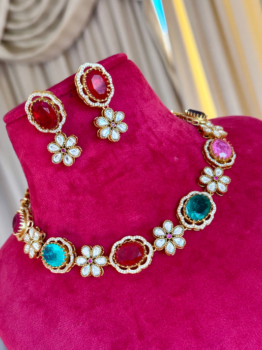 Premium moissanite necklace set