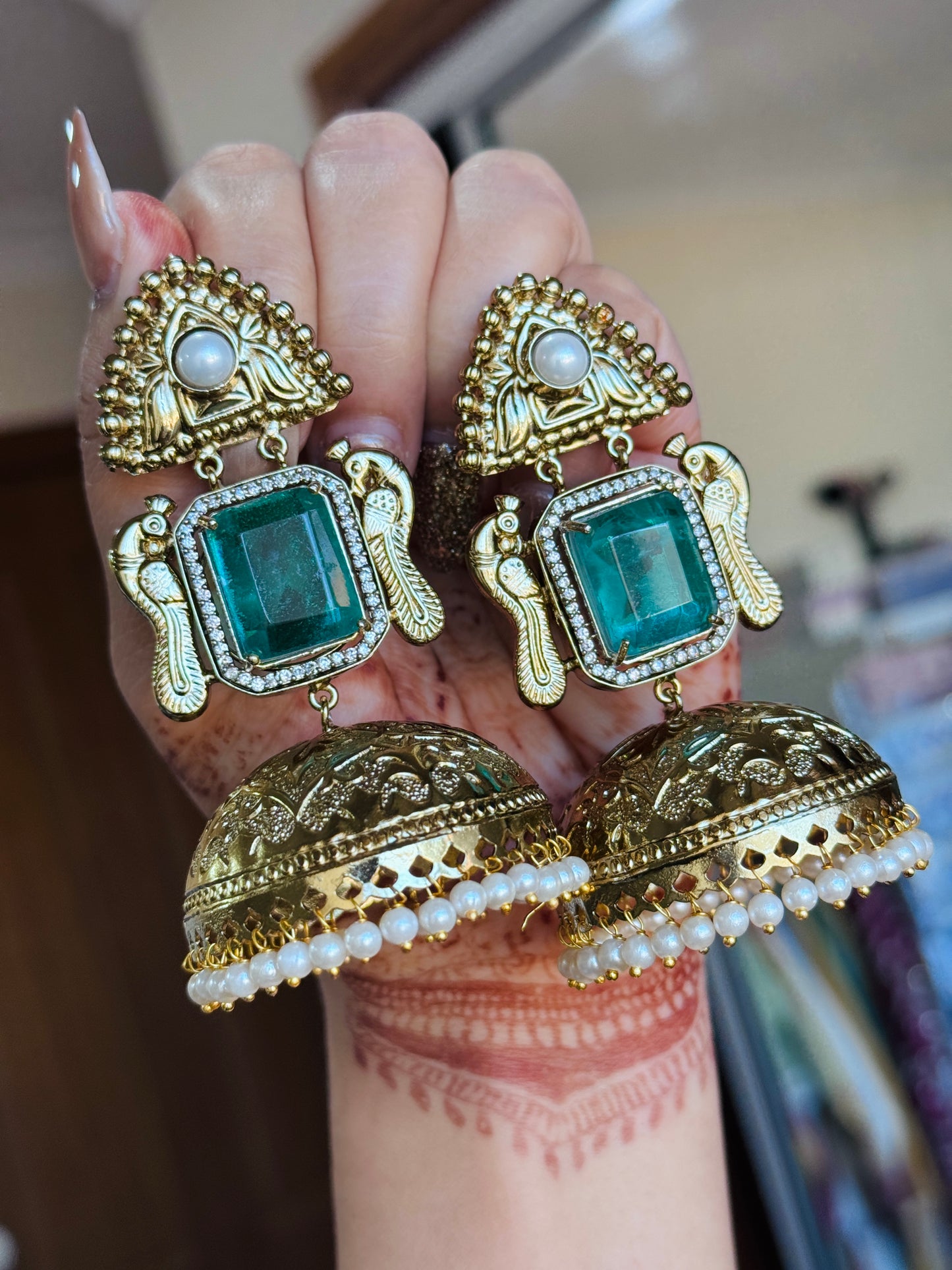 Premium jhumka with moissanite