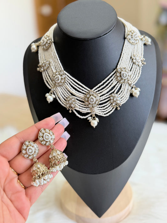 Premium kundan necklace set