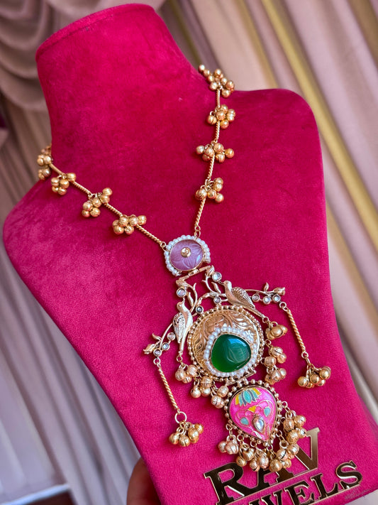 Premium long fusion necklace set