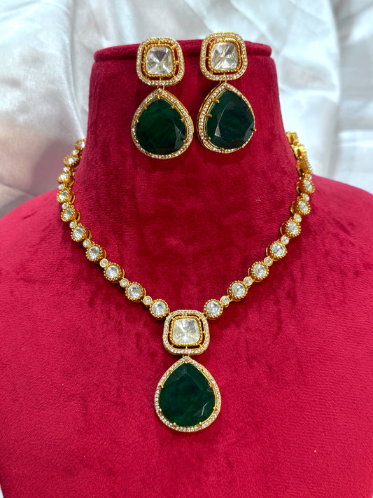 Premium moissanite necklace set