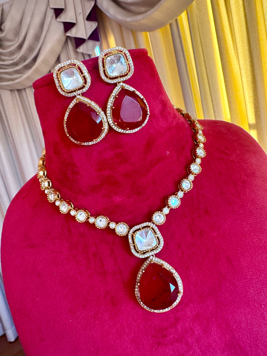 Premium moissanite necklace set