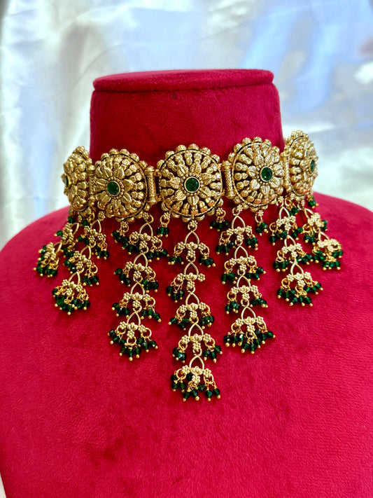 Gold plated necklace set