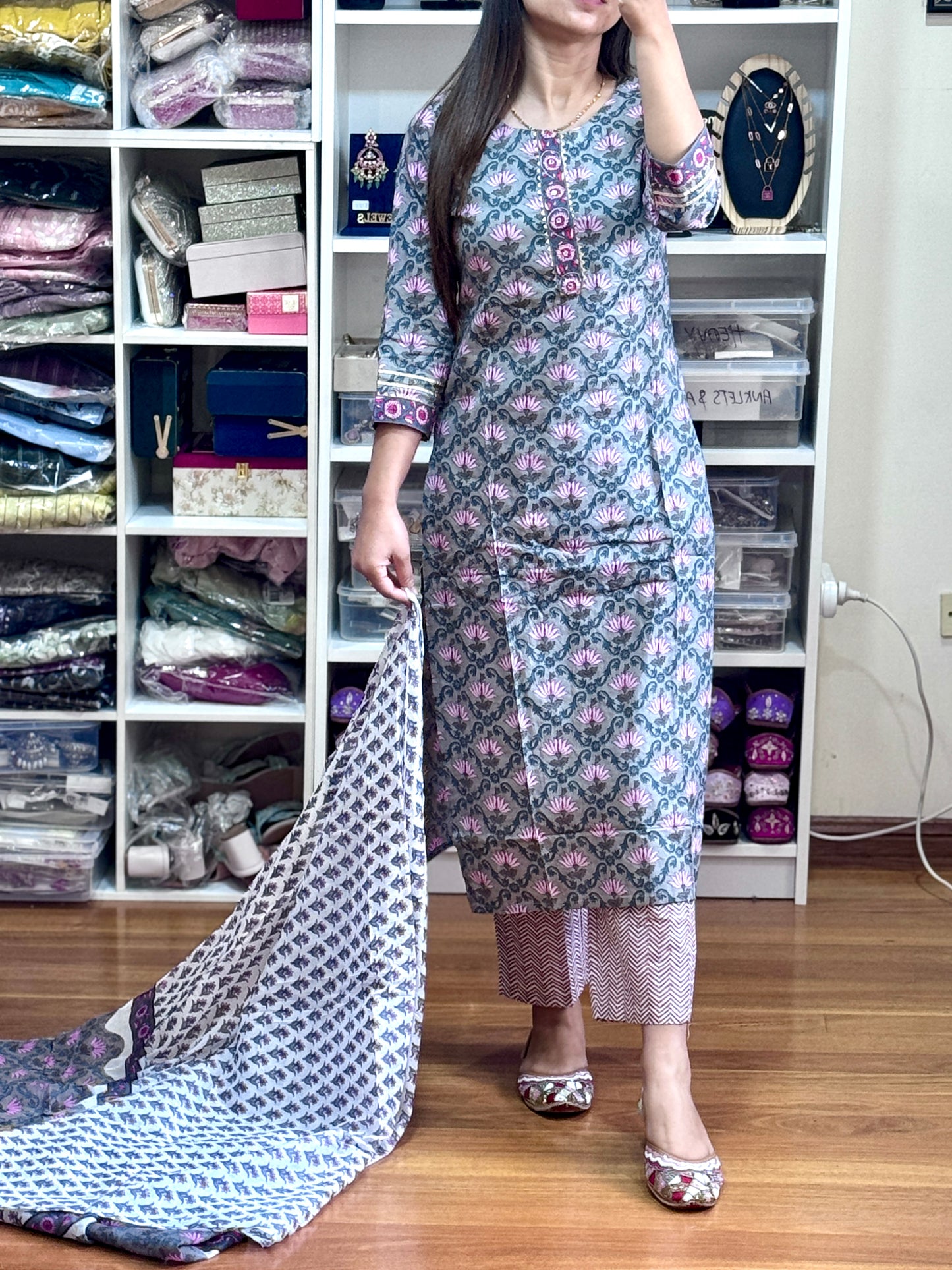 Pure cotton 3 piece suit