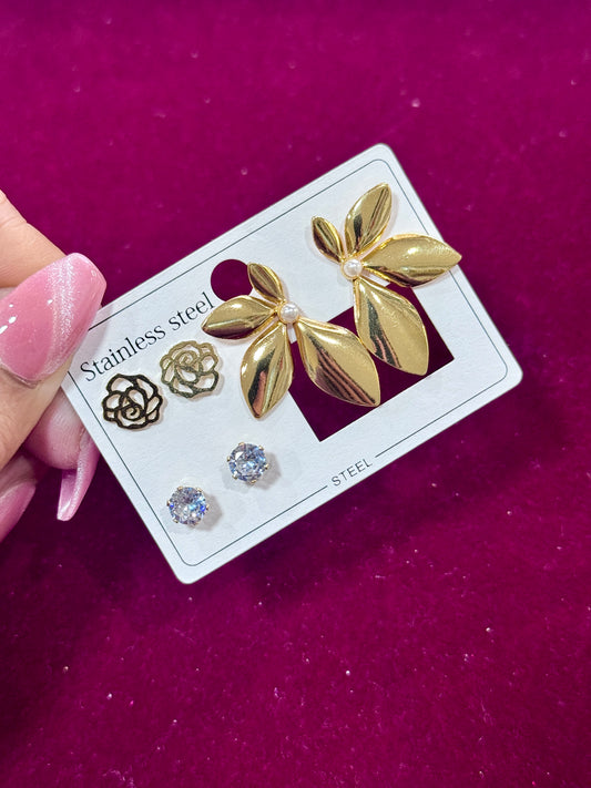 Anti tarnish earrings combo