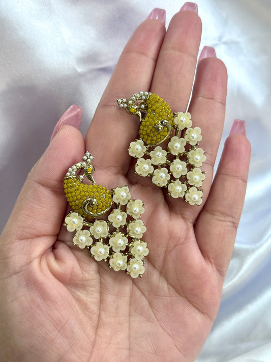 Peacock earrings