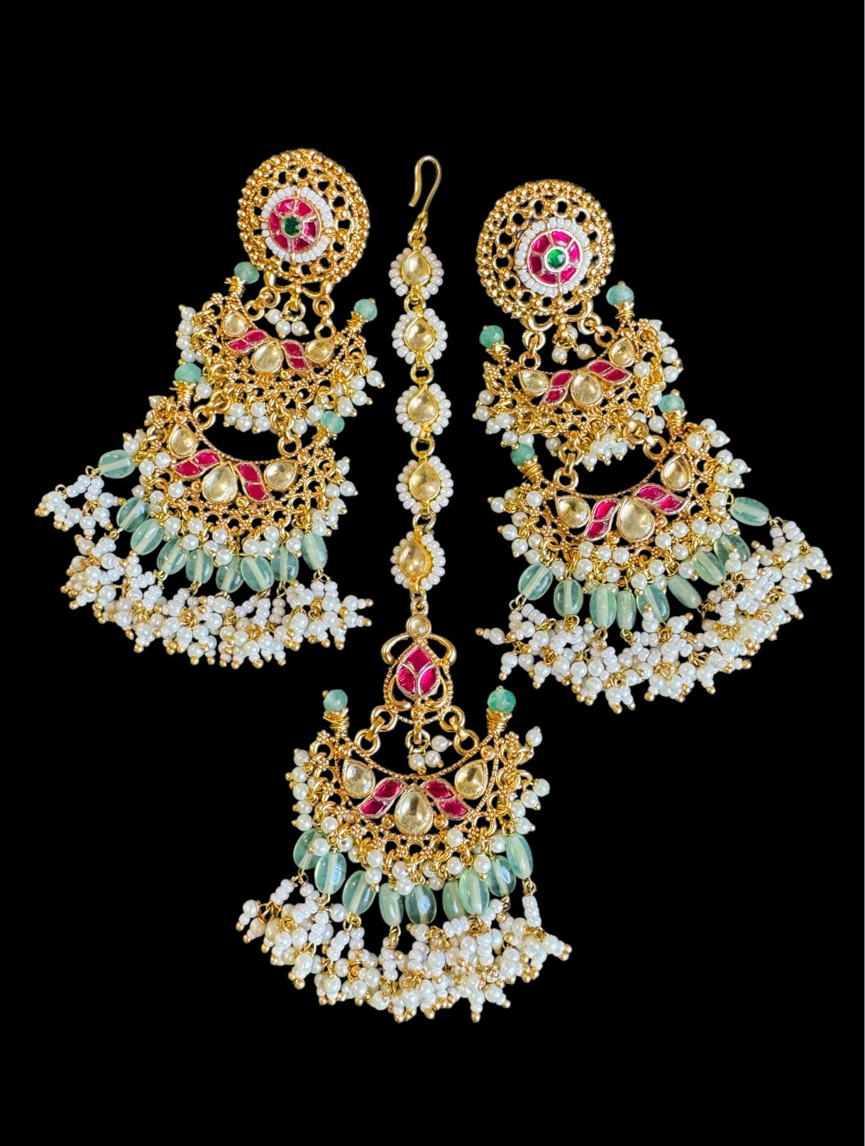 Pachi kundan necklace